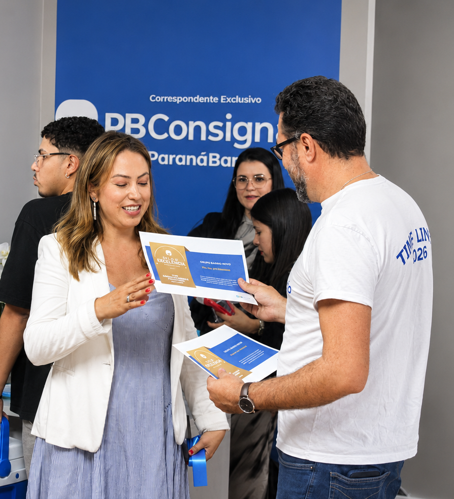 Premiação da Linea Promotora pelo Paraná Banco por excelência em atendimento